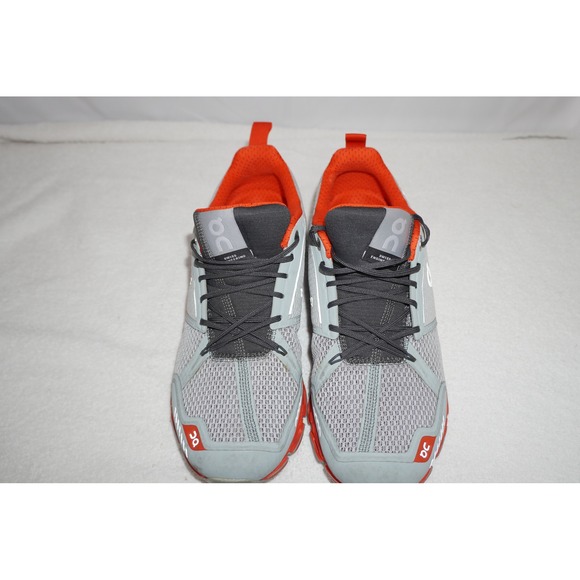 On Cloudflyer Grey Orange Running Shoes Womens 10 Mens 8.5 Sneakers - Picture 5 of 12